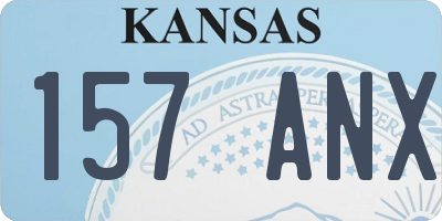 KS license plate 157ANX