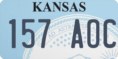 KS license plate 157AOC