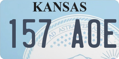 KS license plate 157AOE