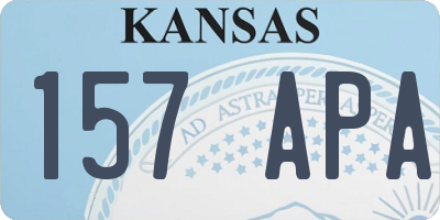 KS license plate 157APA