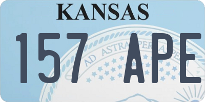 KS license plate 157APE