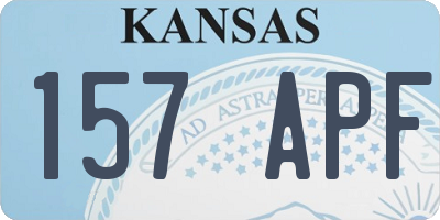 KS license plate 157APF