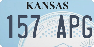 KS license plate 157APG