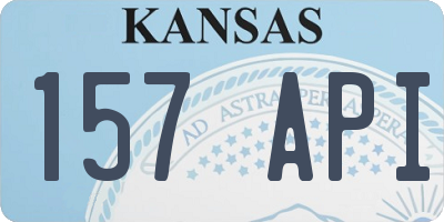 KS license plate 157API