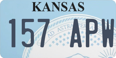 KS license plate 157APW