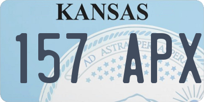 KS license plate 157APX