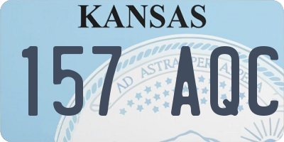 KS license plate 157AQC