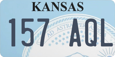 KS license plate 157AQL