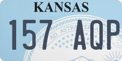 KS license plate 157AQP
