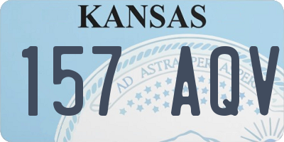 KS license plate 157AQV