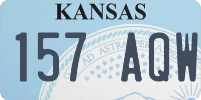 KS license plate 157AQW