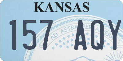 KS license plate 157AQY