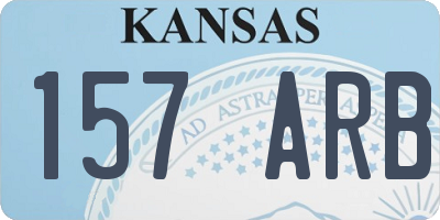 KS license plate 157ARB