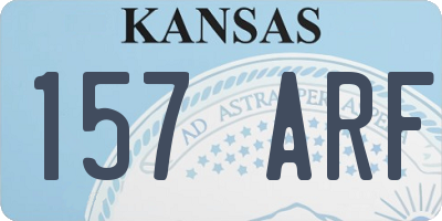 KS license plate 157ARF