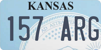 KS license plate 157ARG