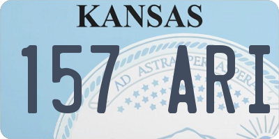 KS license plate 157ARI