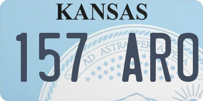 KS license plate 157ARO