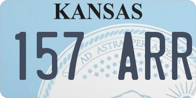 KS license plate 157ARR
