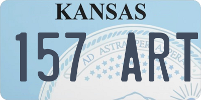 KS license plate 157ART