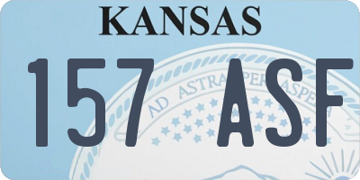 KS license plate 157ASF