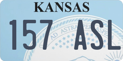 KS license plate 157ASL