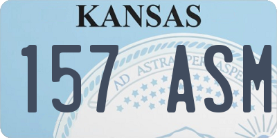 KS license plate 157ASM