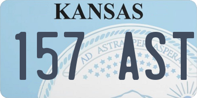 KS license plate 157AST