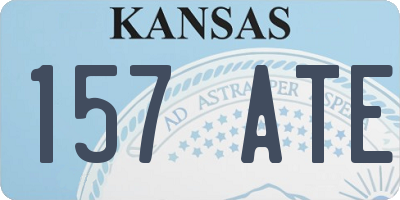 KS license plate 157ATE