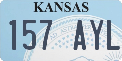 KS license plate 157AYL