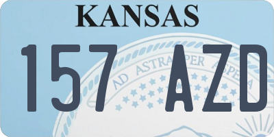 KS license plate 157AZD