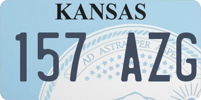 KS license plate 157AZG