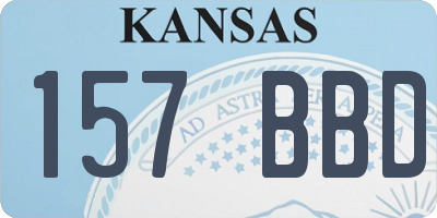 KS license plate 157BBD