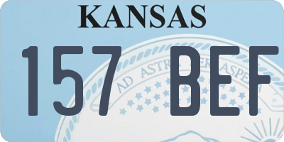 KS license plate 157BEF