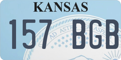 KS license plate 157BGB