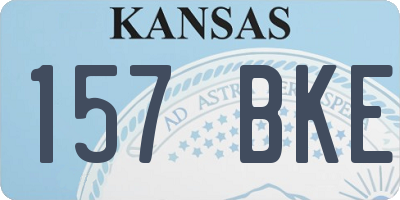 KS license plate 157BKE