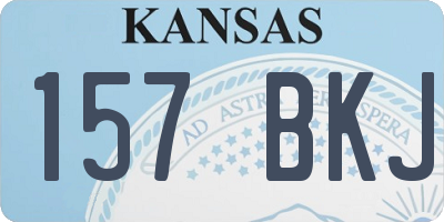 KS license plate 157BKJ