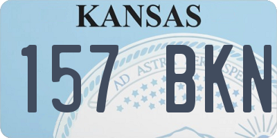 KS license plate 157BKN