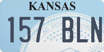 KS license plate 157BLN