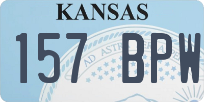 KS license plate 157BPW