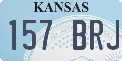 KS license plate 157BRJ