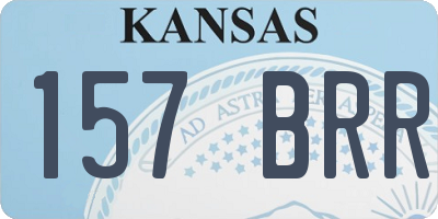 KS license plate 157BRR