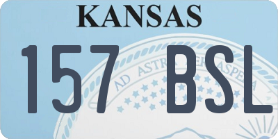 KS license plate 157BSL