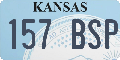 KS license plate 157BSP