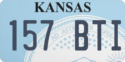 KS license plate 157BTI