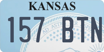 KS license plate 157BTN