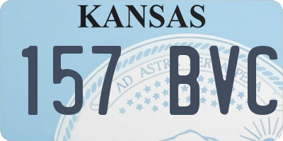 KS license plate 157BVC