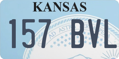 KS license plate 157BVL