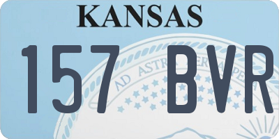 KS license plate 157BVR