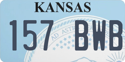 KS license plate 157BWB