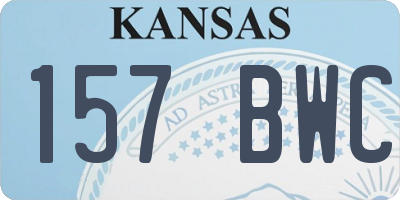 KS license plate 157BWC